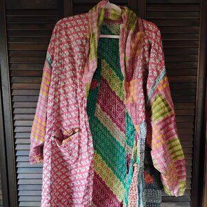Kantha cotton blazer